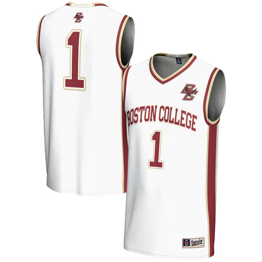 #1 Boston College Eagles GameDay Greats Unisex Lightweight Basketball Jersey - White | Stitched College Jersey TJS74605