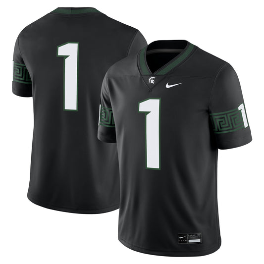 Michigan State Spartans Alternate Game Jersey - Black | Stitched College Jersey TJS74566