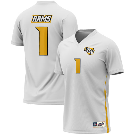 #1 VCU Rams GameDay Greats Men's Soccer Lightweight Fashion Jersey - White | Stitched College Jersey TJS74398