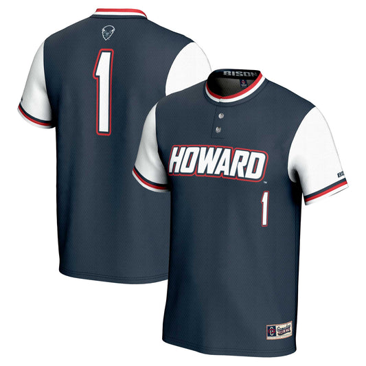 #1 Howard Bison GameDay Greats Unisex Lightweight Softball Jersey - Navy | Stitched College Jersey TJS74464