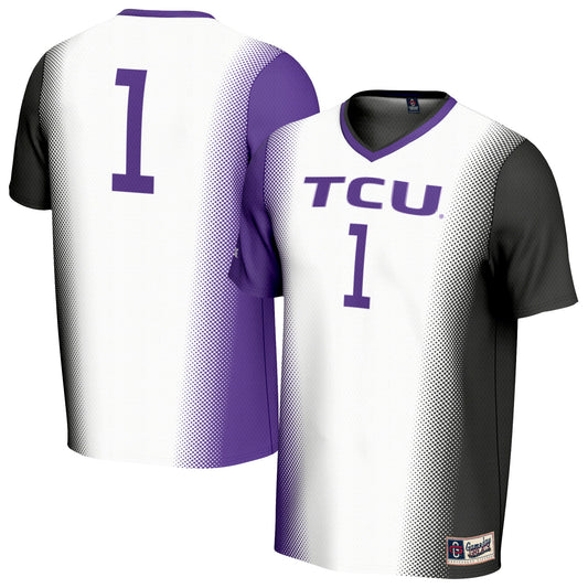 #1 TCU Horned Frogs GameDay Greats Unisex Lightweight Soccer Fashion Jersey - White | Stitched College Jersey TJS74510