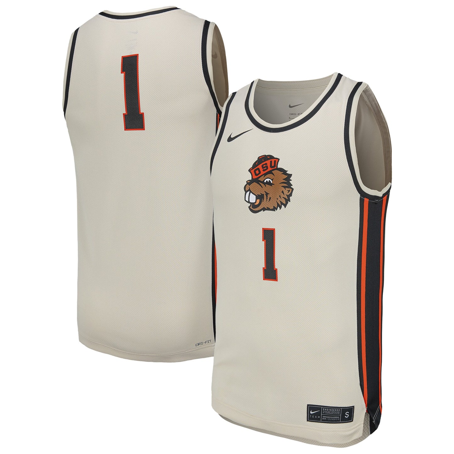 Oregon State Beavers Replica Basketball Jersey - Natural | Stitched College Jersey TJS74377
