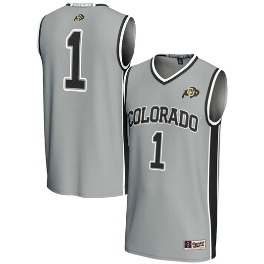 #1 Colorado Buffaloes GameDay Greats Replica Lightweight Basketball Jersey - Gray | Stitched College Jersey TJS74669
