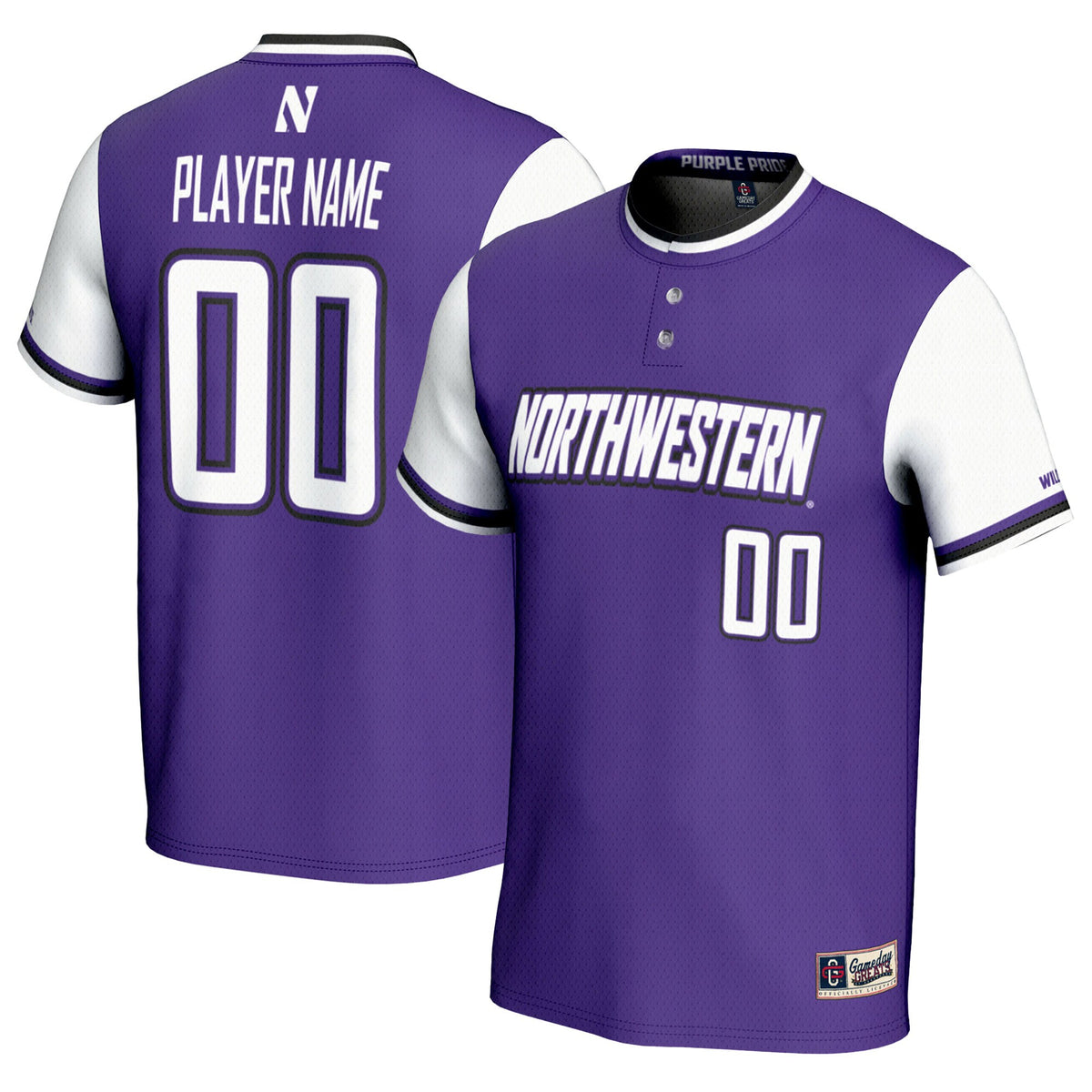Northwestern Wildcats GameDay Greats Unisex Pick-A-Player Lightweight Softball Jersey - Purple | Stitched College Jersey TJS74742