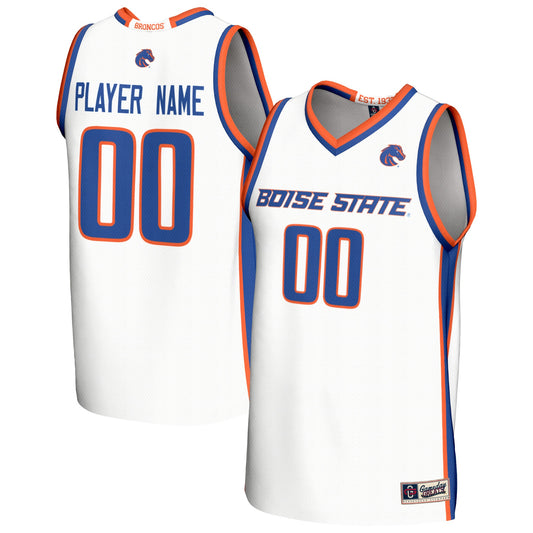 Boise State Broncos GameDay Greats Unisex Pick-A-Player Lightweight Collegiate Women's Basketball Fashion Jersey - White | Stitched College Jersey TJS75019