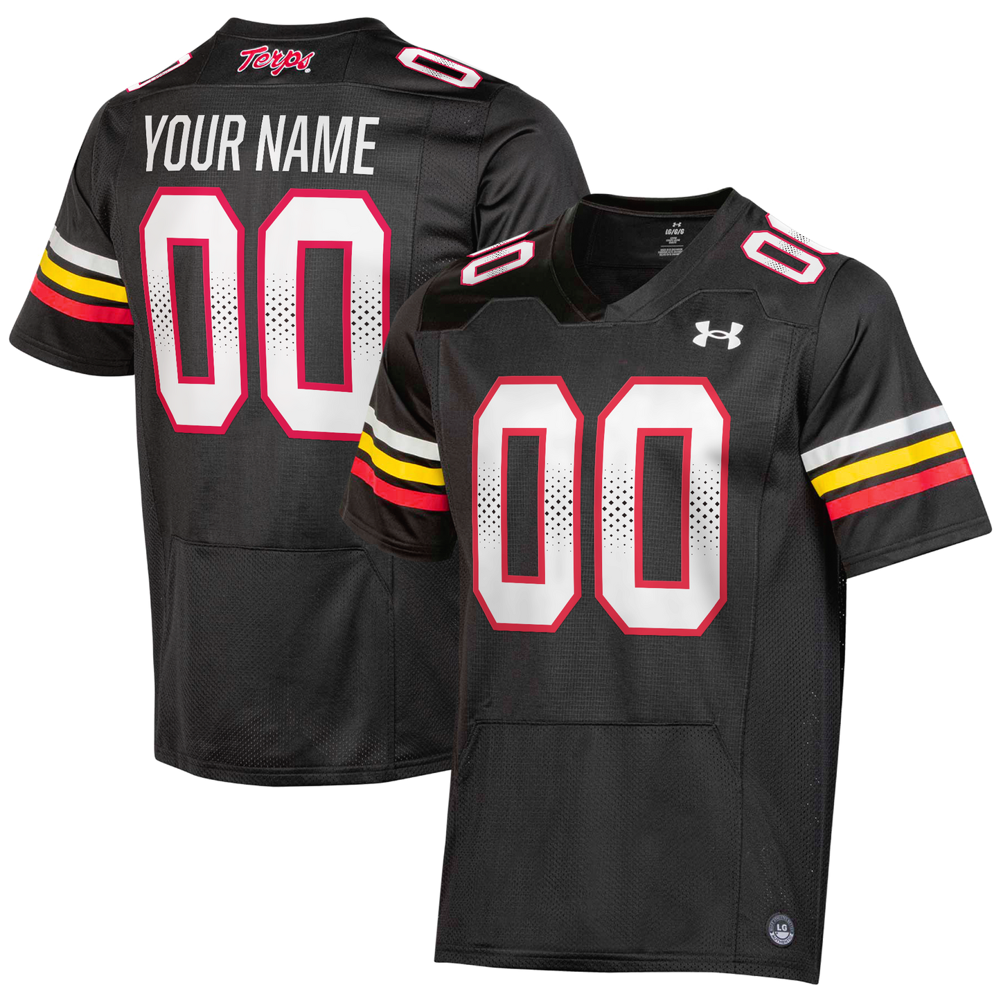 Maryland Terrapins Custom Replica Football Jersey - Black | Stitched College Jersey TJS74870