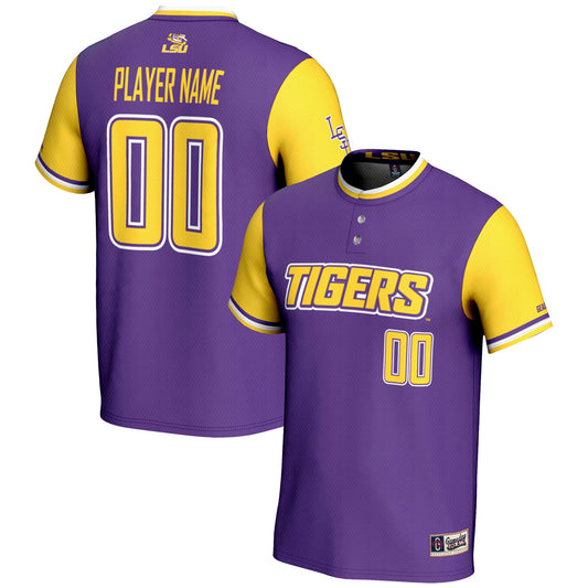 LSU Tigers GameDay Greats Pick-A-Player Lightweight Softball Jersey - Purple | Stitched College Jersey TJS74938