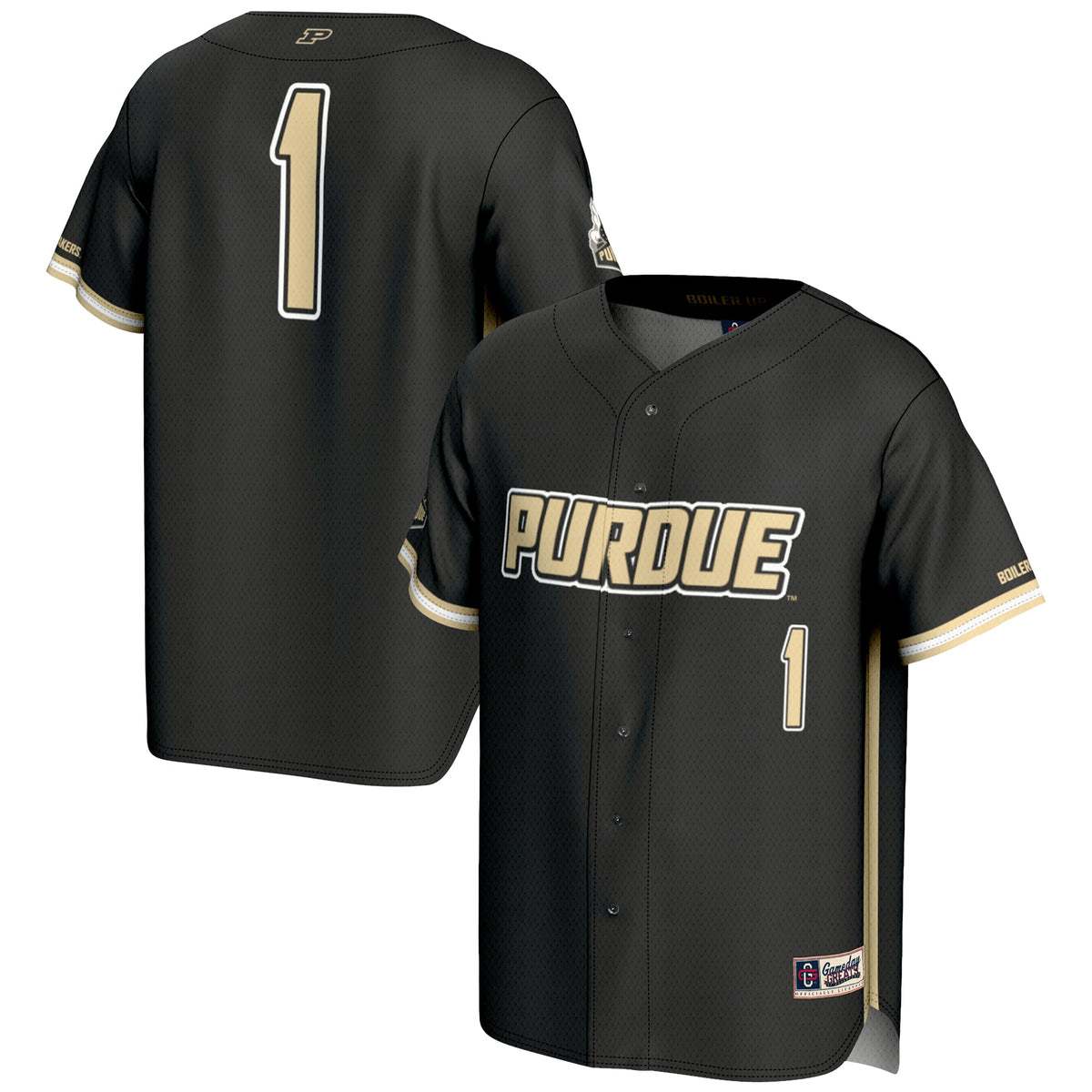 #1 Purdue Boilermakers GameDay Greats Lightweight Baseball Jersey - Gold | Stitched College Jersey TJS74823