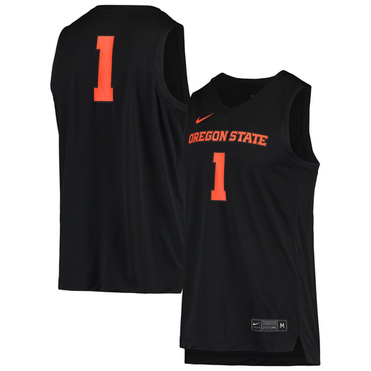 #1 Oregon State Beavers Replica Basketball Jersey - Black | Stitched College Jersey TJS74937