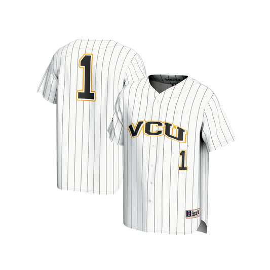 #1 VCU Rams GameDay Greats Unisex Lightweight Baseball Fashion Jersey - White | Stitched College Jersey TJS74861
