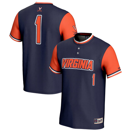 #1 Virginia Cavaliers GameDay Greats Unisex Lightweight Softball Jersey - Navy | Stitched College Jersey TJS74936