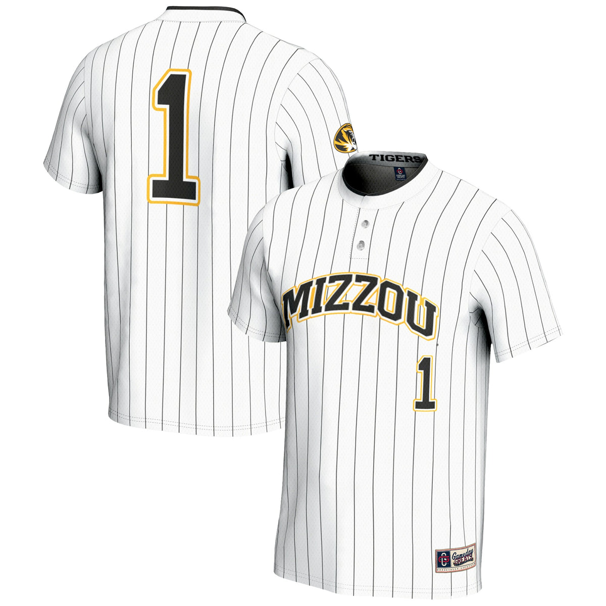 #1 Missouri Tigers GameDay Greats Unisex Lightweight Softball Jersey - White | Stitched College Jersey TJS74635