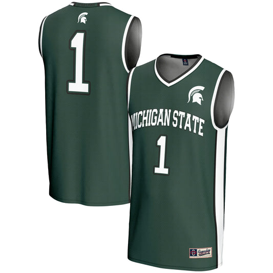 #1 Michigan State Spartans GameDay Greats Lightweight Basketball Jersey - Green | Stitched College Jersey TJS74679