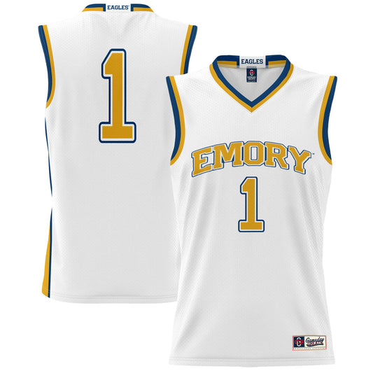 #1 Emory Eagles GameDay Greats Unisex Lightweight Basketball Jersey - White | Stitched College Jersey TJS74680