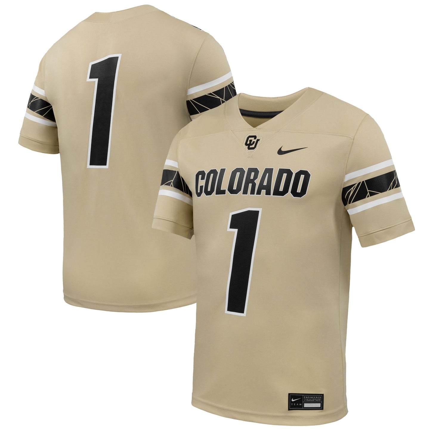 #1 Colorado Buffaloes Alternate Game Football Jersey - Gold | Stitched College Jersey TJS74633