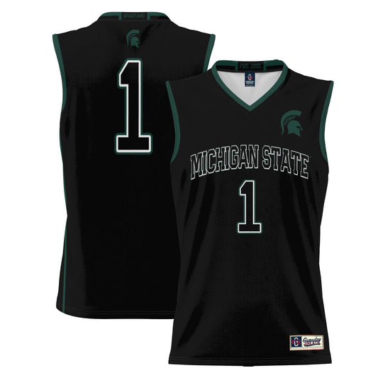#1 Michigan State Spartans GameDay Greats Lightweight Basketball Jersey - Black | Stitched College Jersey TJS75001