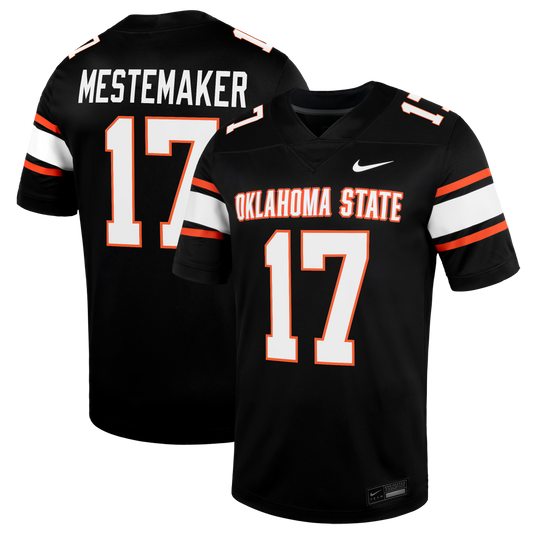 Drew Mestemaker Oklahoma State Cowboys Alternate Game Jersey - Black | Stitched College Jersey TJS74988
