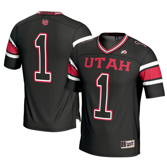 #1 Utah Utes GameDay Greats Football Jersey - Black | Stitched College Jersey TJS74902