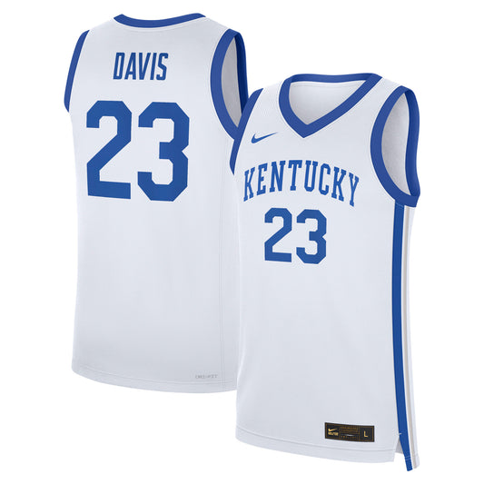 Anthony Davis Kentucky Wildcats Performance Replica Basketball Jersey - White | Stitched College Jersey TJS74695