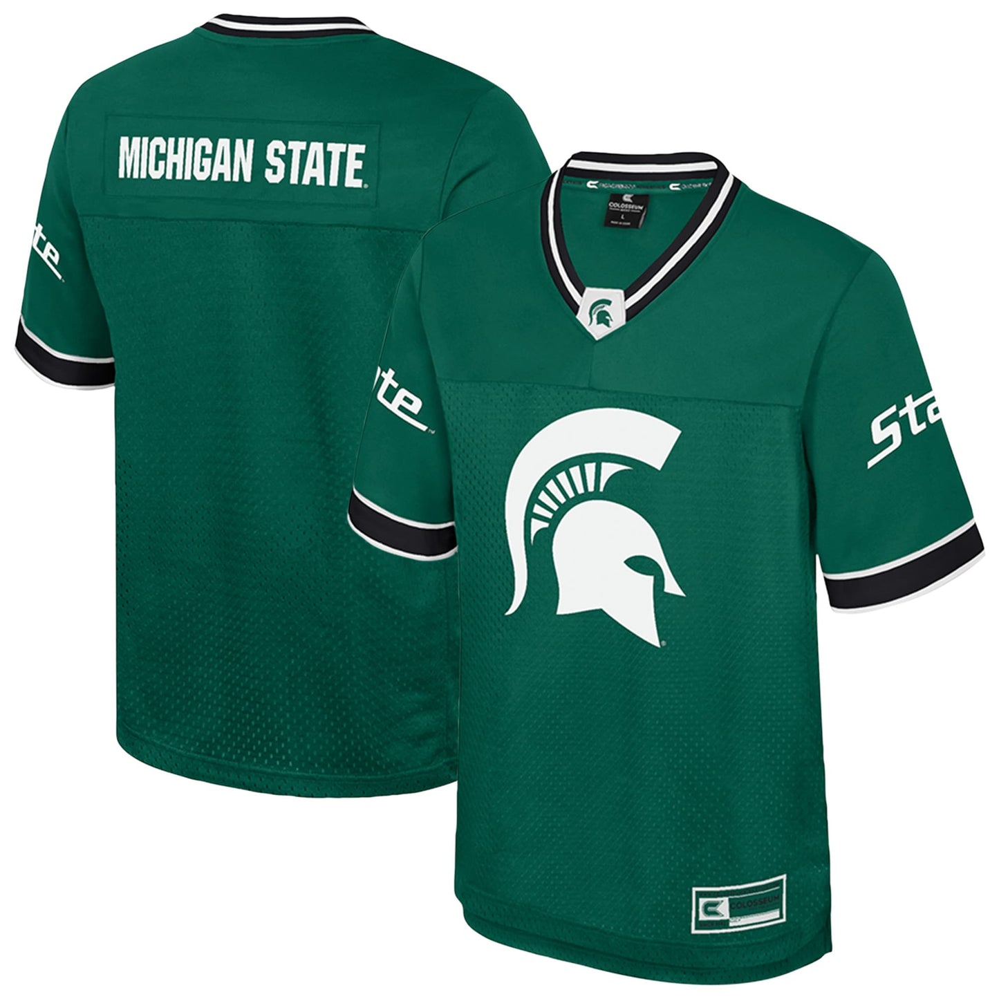 Michigan State Spartans Colosseum Nothing But The Hits Football Jersey - Green | Stitched College Jersey TJS75003