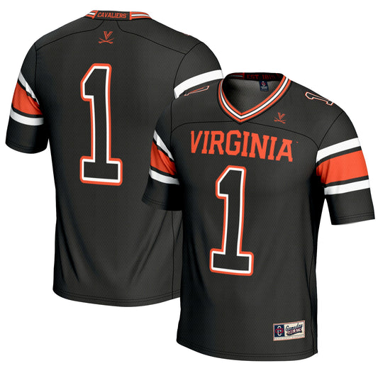 #1 Virginia Cavaliers GameDay Greats Endzone Football Jersey - Black | Stitched College Jersey TJS74676