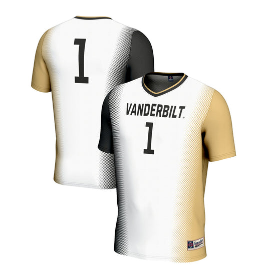 #1 Vanderbilt Commodores GameDay Greats Unisex Lightweight Women's Soccer Jersey - White | Stitched College Jersey TJS74887