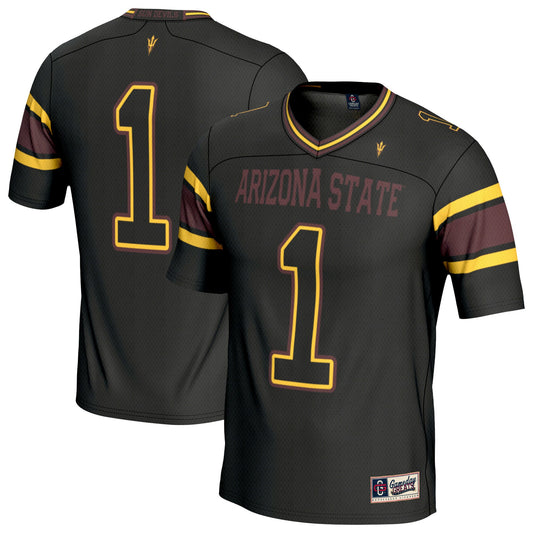 #1 Arizona State Sun Devils GameDay Greats Unisex Lightweight Collegiate Football Fashion Jersey - Black | Stitched College Jersey TJS74750