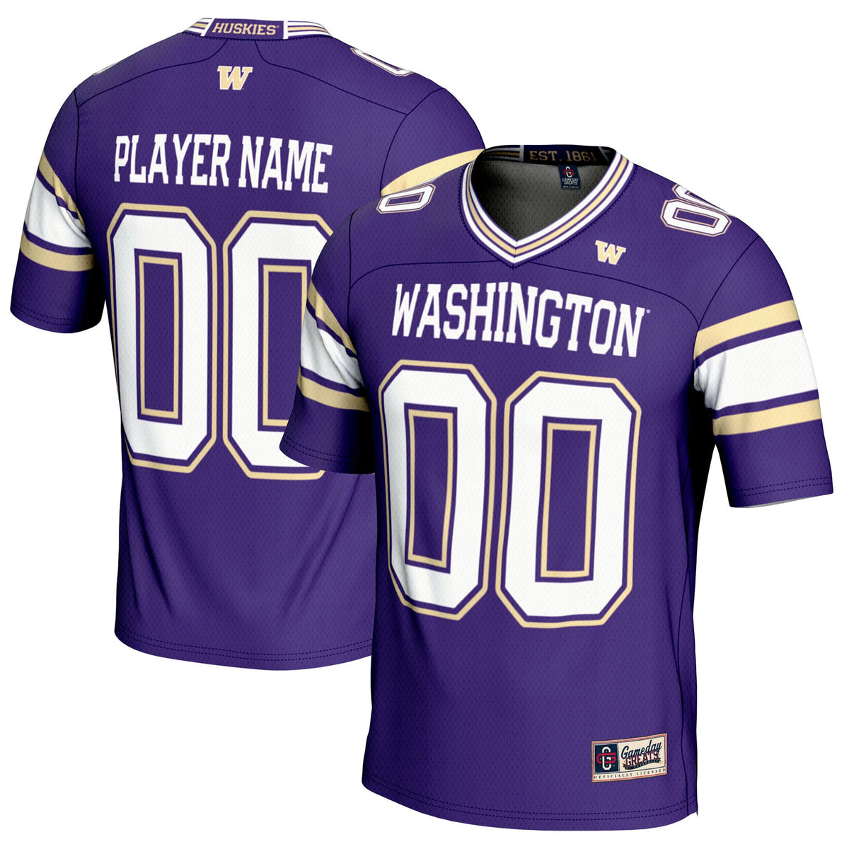 Washington Huskies GameDay Greats Pick-A-Player Football Jersey - Purple | Stitched College Jersey TJS74835