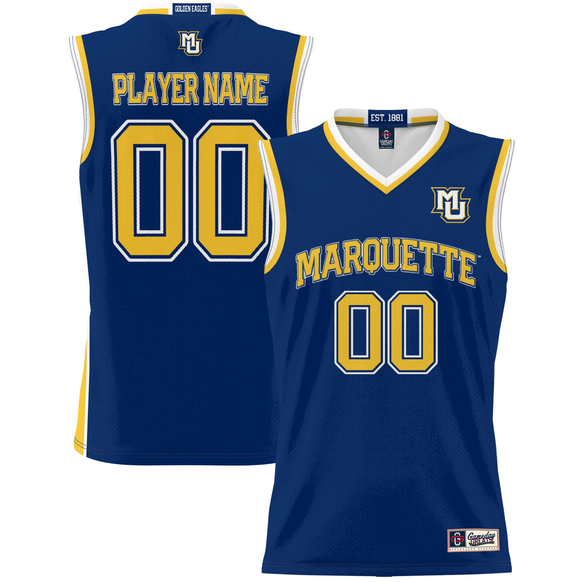 Marquette Golden Eagles GameDay Greats Unisex Lightweight Pick-A-Player Women's Basketball Jersey - Navy | Stitched College Jersey TJS74839