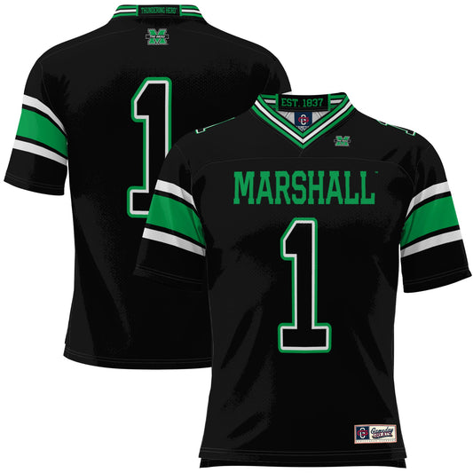 #1 Marshall Thundering Herd GameDay Greats Football Jersey - Black | Stitched College Jersey TJS74897