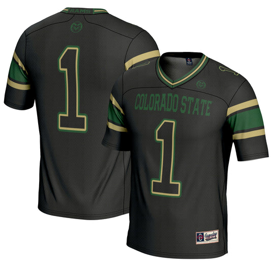 #1 Colorado State Rams GameDay Greats Endzone Football Jersey - Black | Stitched College Jersey TJS74761