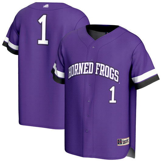 TCU Horned Frogs GameDay Greats Unisex Lightweight Collegiate Baseball Fashion Jersey - Purple | Stitched College Jersey TJS74966
