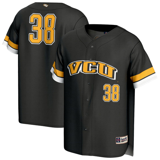#38 VCU Rams GameDay Greats Unisex Lightweight Collegiate Baseball Fashion Jersey - Black | Stitched College Jersey TJS74957