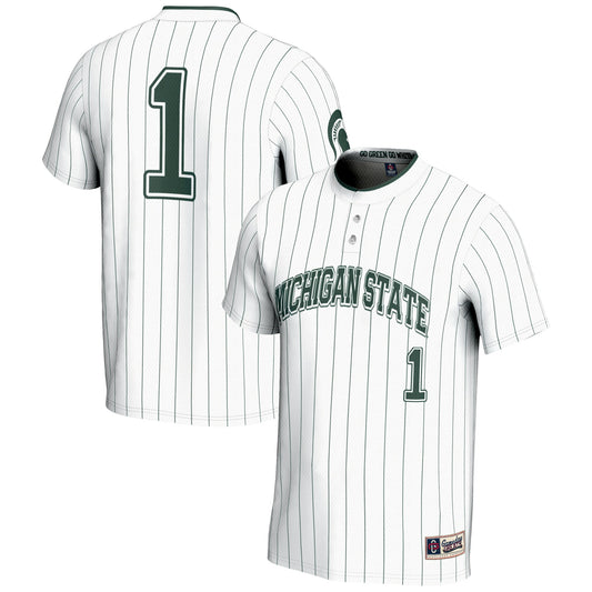 #1 Michigan State Spartans GameDay Greats Lightweight Softball Jersey - White | Stitched College Jersey TJS74977
