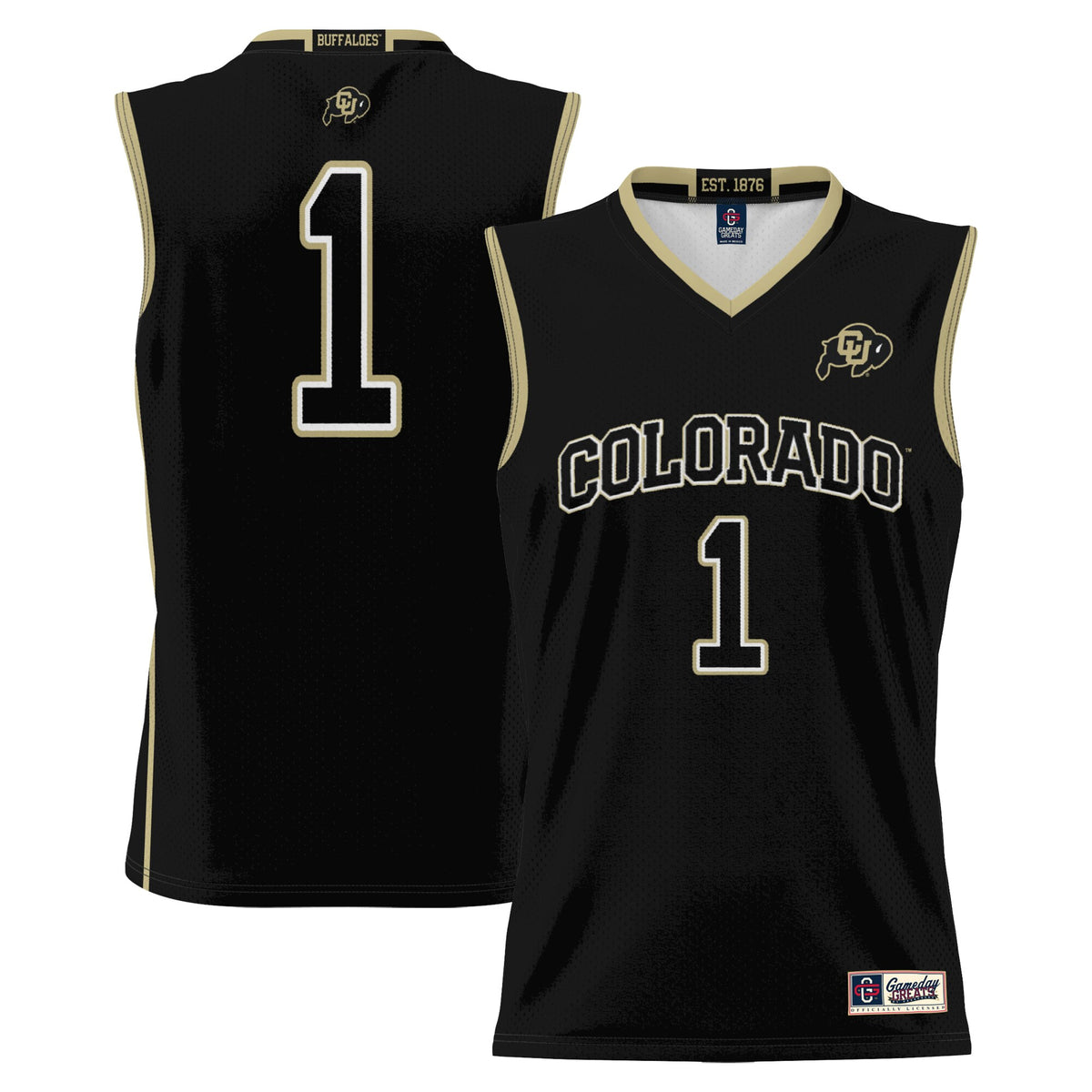 #1 Colorado Buffaloes GameDay Greats Replica Lightweight Basketball Jersey - Black | Stitched College Jersey TJS74702