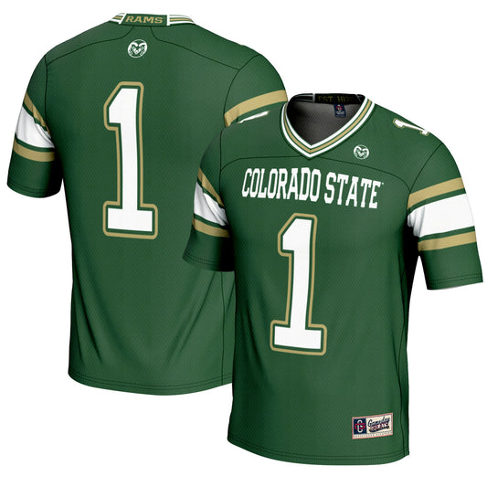 #1 Colorado State Rams GameDay Greats Endzone Football Jersey - Green | Stitched College Jersey TJS74741