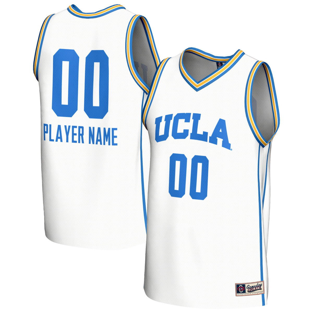 UCLA Bruins GameDay Greats Unisex Pick-A-Player Lightweight Collegiate Women's Basketball Fashion Jersey - White | Stitched College Jersey TJS74874