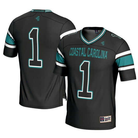 #1 Coastal Carolina Chanticleers GameDay Greats Football Jersey - Black | Stitched College Jersey TJS74940