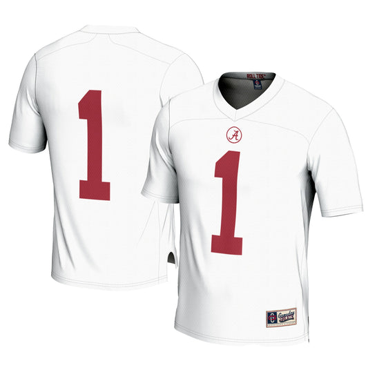 #1 Alabama Crimson Tide GameDay Greats Football Jersey - White | Stitched College Jersey TJS74756