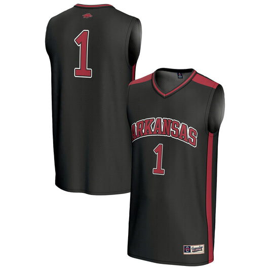 #1 Arkansas Razorbacks GameDay Greats Unisex Lightweight Basketball Fashion Jersey - Black | Stitched College Jersey TJS75025