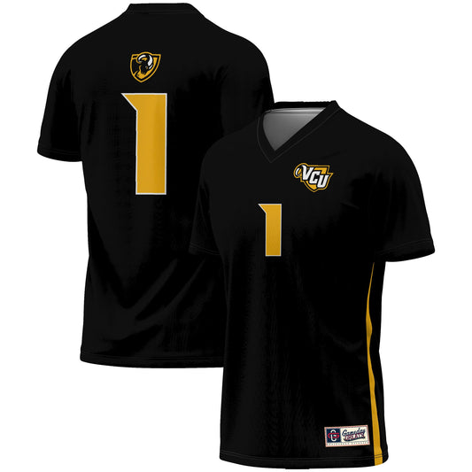 #1 VCU Rams GameDay Greats Unisex Women's Soccer Lightweight Fashion Jersey - Black | Stitched College Jersey TJS75053