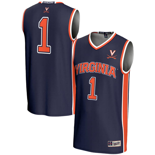 #1 Virginia Cavaliers GameDay Greats Unisex Lightweight Basketball Jersey - Navy | Stitched College Jersey TJS75101