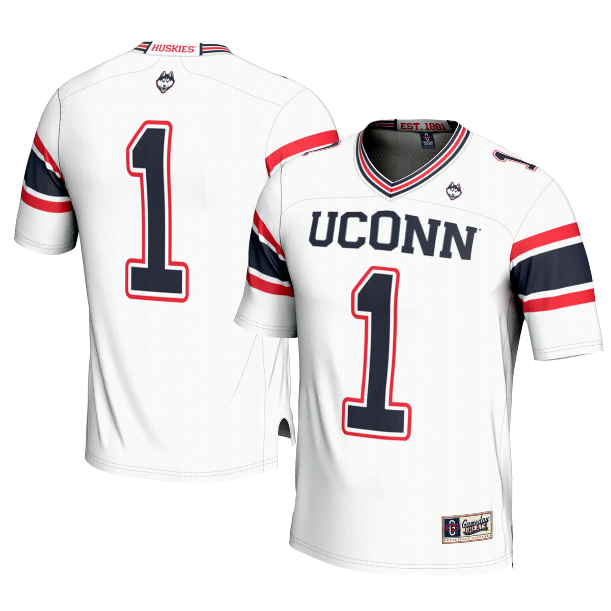 #1 UConn Huskies GameDay Greats Football Jersey - Cardinal | Stitched College Jersey TJS75113
