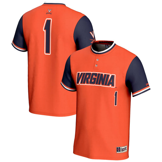 #1 Virginia Cavaliers GameDay Greats Unisex Lightweight Softball Jersey - Orange | Stitched College Jersey TJS75175
