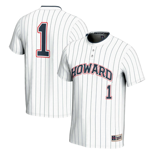 #1 Howard Bison GameDay Greats Unisex Lightweight Softball Jersey - White | Stitched College Jersey TJS75088