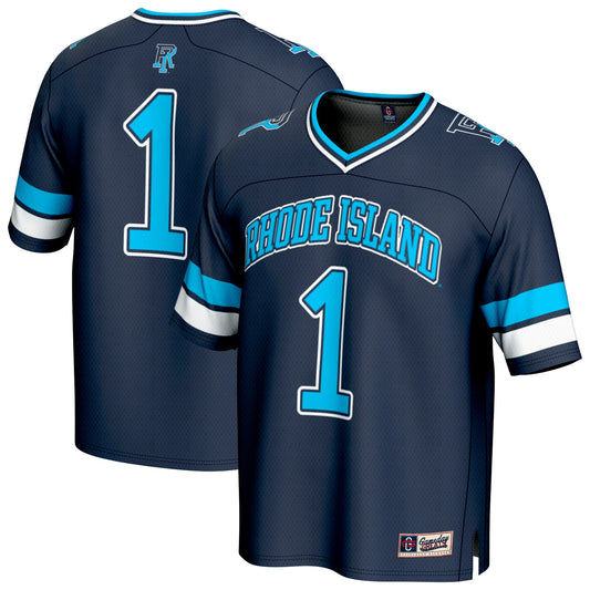 #1 Rhode Island Rams GameDay Greats Unisex Football Fashion Jersey - Navy | Stitched College Jersey TJS75261