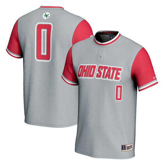 #0 Ohio State Buckeyes GameDay Greats Unisex Lightweight Softball Jersey - Gray | Stitched College Jersey TJS75191