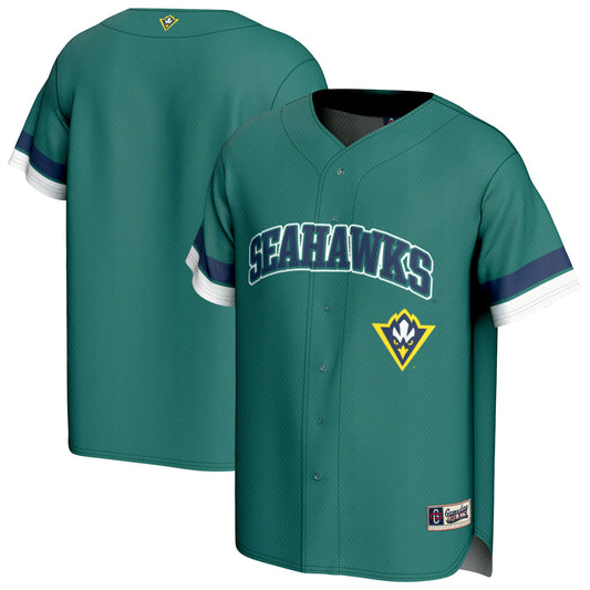UNC Wilmington Seahawks GameDay Greats Baseball Jersey - Teal | Stitched College Jersey TJS75126