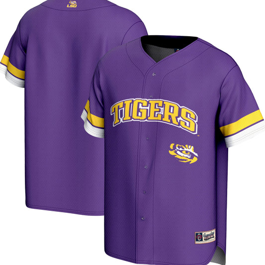 LSU Tigers GameDay Greats Spirit Baseball Jersey - Purple | Stitched College Jersey TJS75285