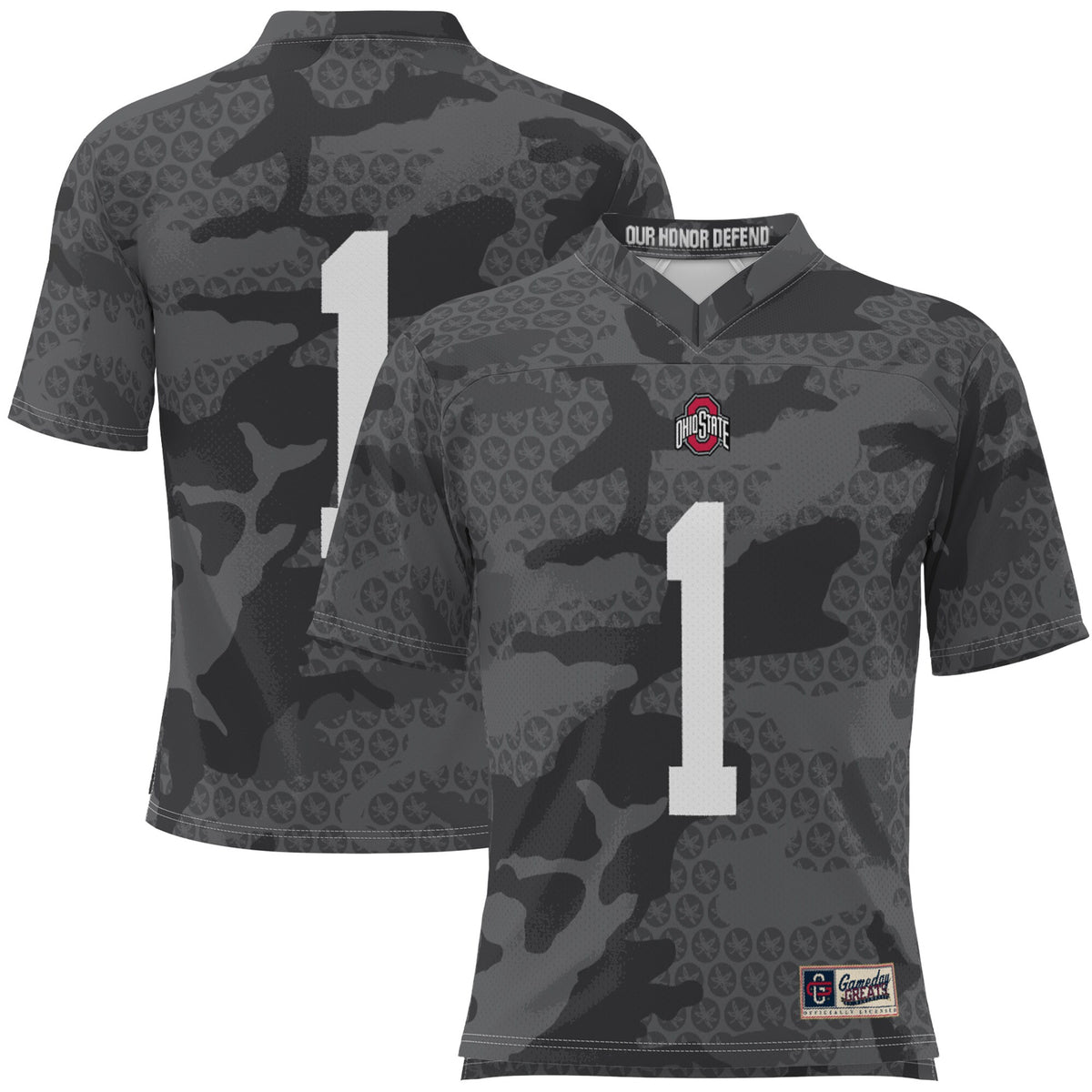 #1 Ohio State Buckeyes GameDay Greats Camo Football Jersey - Black | Stitched College Jersey TJS75283